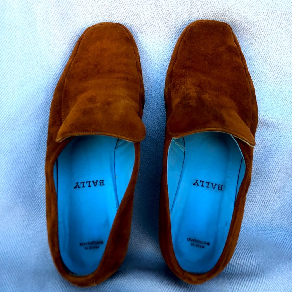 BALLY camel suede leather soft shoes